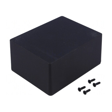 Carcasă Universală Aluminiu IP54 94x120x57mm 1590CBK | Electronic-mag.ro | Componente Electronice