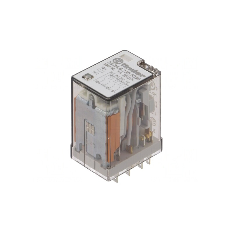 Releu electromagnetic 4PDT 230VAC 15A | Electronic-mag.ro | Componente Electronice