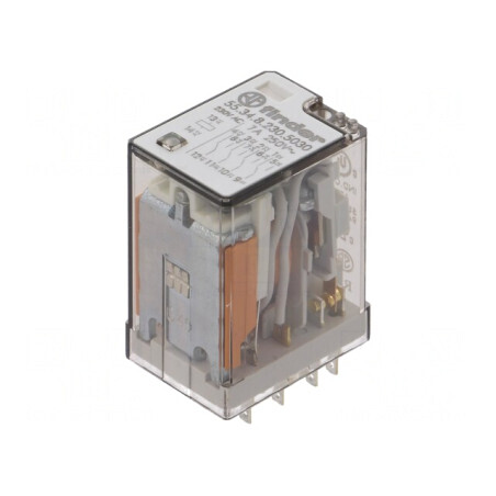 Releu electromagnetic 4PDT 230VAC 15A | Electronic-mag.ro | Componente Electronice