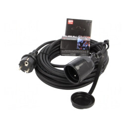 Prelungitor electric negru 10m 3x1mm2 10A | Electronic-mag.ro | Componente Electronice