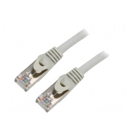 Patch cord S/FTP Cat6a Cu LSZH Gri 25m