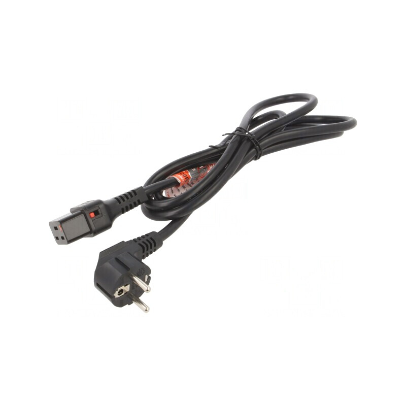 Cablu de alimentare CEE 7/7 la IEC C19 2m Negru | Electronic-mag.ro | Componente Electronice