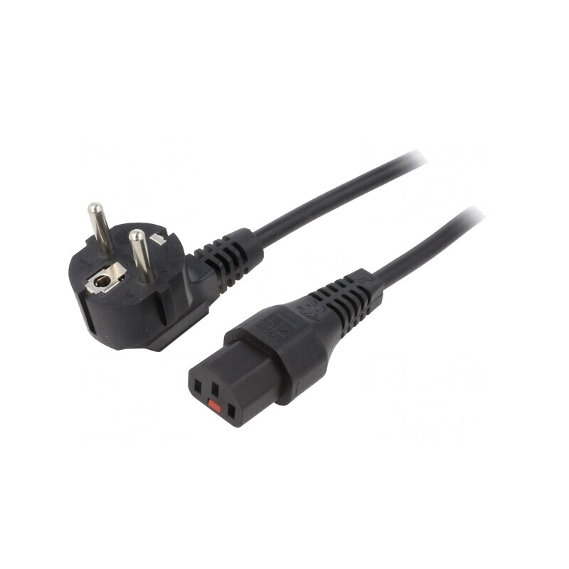 Cablu Alimentare Unghiular 4m Negru CEE 7/7 la IEC C13 | Electronic-mag.ro | Componente Electronice