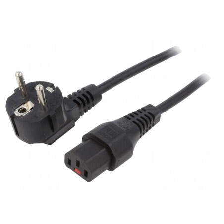 Cablu Alimentare Unghiular 4m Negru CEE 7/7 la IEC C13 | Electronic-mag.ro | Componente Electronice