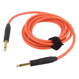 Cablu Jack 6,3mm 3m Portocaliu  | Electronic-mag.ro | Componente Electronice