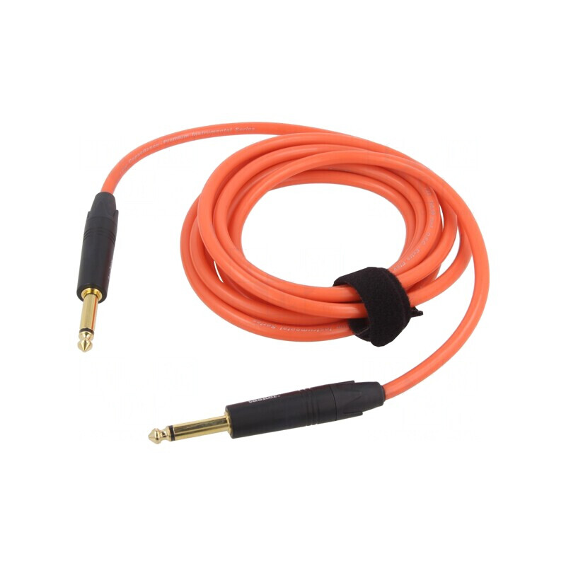 Cablu Jack 6,3mm 3m Portocaliu  | Electronic-mag.ro | Componente Electronice