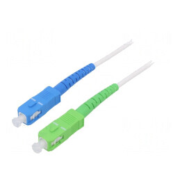 Patch cord fibră OS2 SC/APC-SC/UPC 2m alb | Electronic-mag.ro | Componente Electronice
