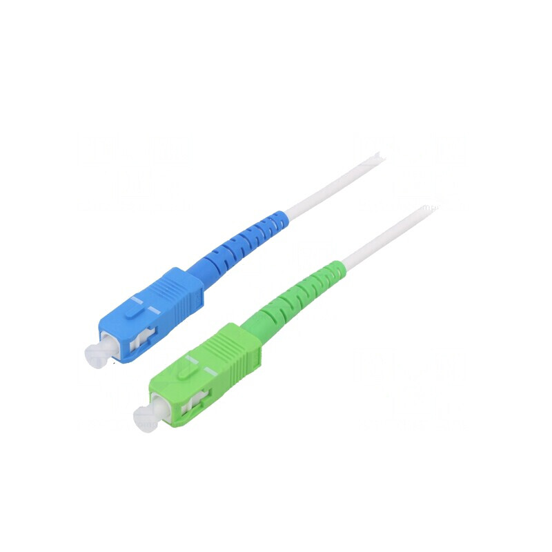 Patch cord fibră OS2 SC/APC-SC/UPC 2m alb | Electronic-mag.ro | Componente Electronice