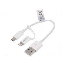 Cablu Apple Lightning USB A la Micro USB 150mm | Electronic-mag.ro | Componente Electronice