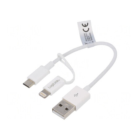 Cablu Apple Lightning USB A la Micro USB 150mm | Electronic-mag.ro | Componente Electronice