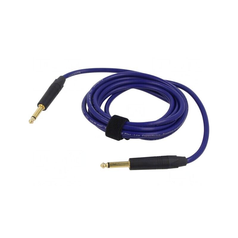 Cablu Jack 6,3mm 2 Pin 3m Albastru | Electronic-mag.ro | Componente Electronice