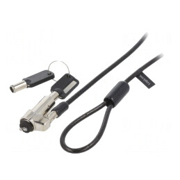 Coardă de protecție neagră și argintie 1,8m | Electronic-mag.ro | Componente Electronice