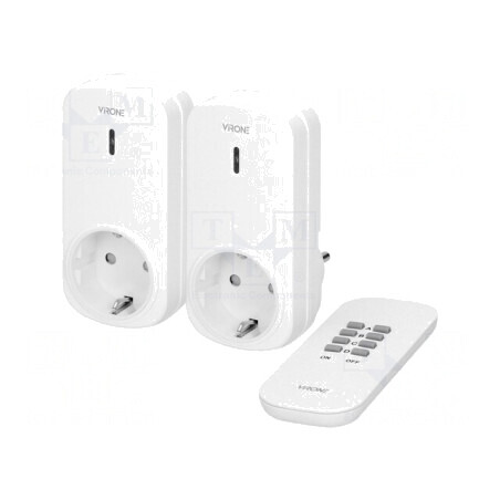 Soclu de Rețea 230VAC IP20 25m Alb | Electronic-mag.ro | Componente Electronice