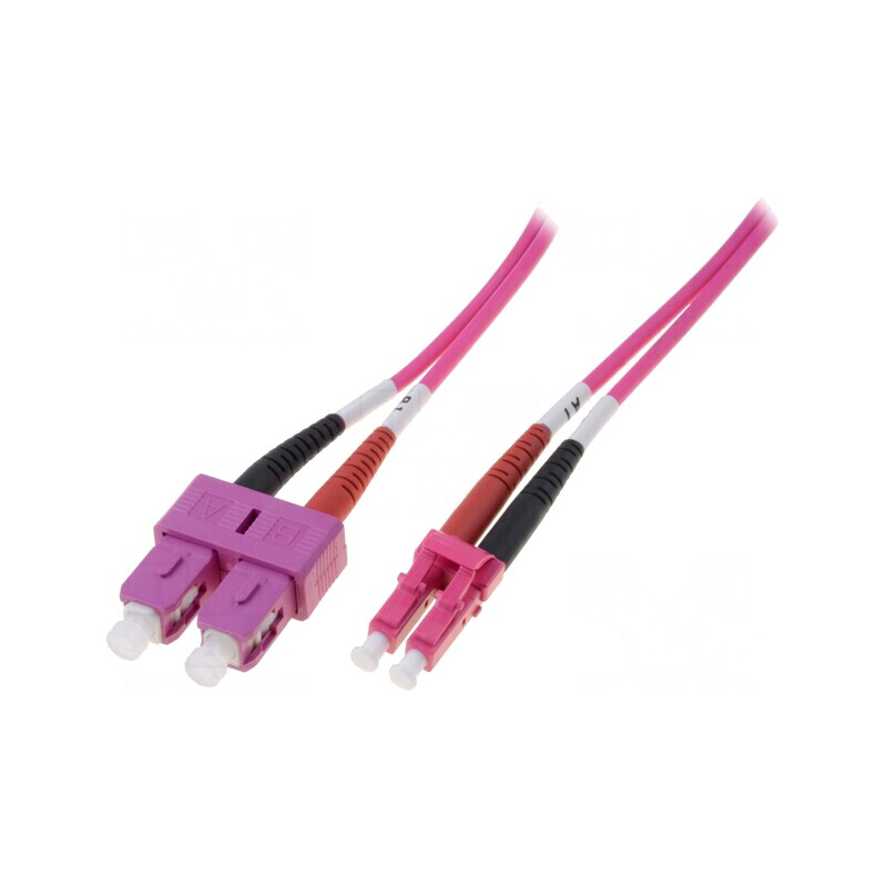 Patch Cord Fibra OM4 LC/UPC SC/UPC 10m LSZH Violet | Electronic-mag.ro | Componente Electronice