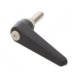 Manetă franceză neagră 62mm cu filet 25mm | Electronic-mag.ro | Componente Electronice