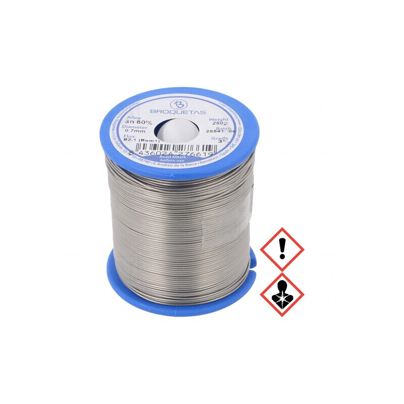 Sârmă de lipit Sn60Pb40 0,7mm 0,25kg cu plumb | Electronic-mag.ro | Componente Electronice