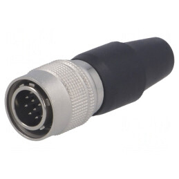 Conector circular HR10 push-pull mufă 2A argintat lipire | Electronic-mag.ro | Componente Electronice