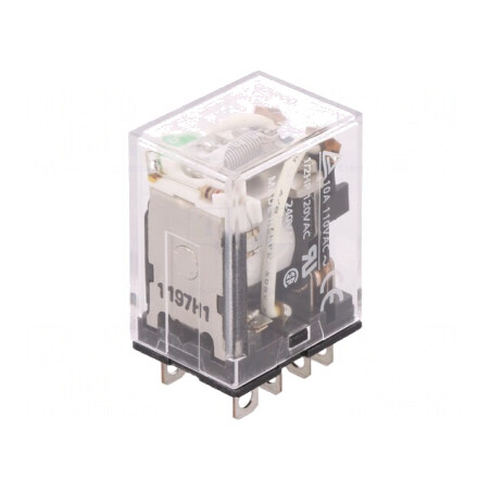 Releu electromagnetic DPDT 48VDC 10A | Electronic-mag.ro | Componente Electronice