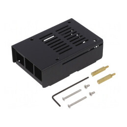 Carcasă pentru calculator RPI-3B-PLUS oțel negru 75mm | Electronic-mag.ro | Componente Electronice