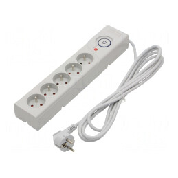 Prelungitor 5 Prize cu Protecție la Supratensiune 10A | Electronic-mag.ro | Componente Electronice