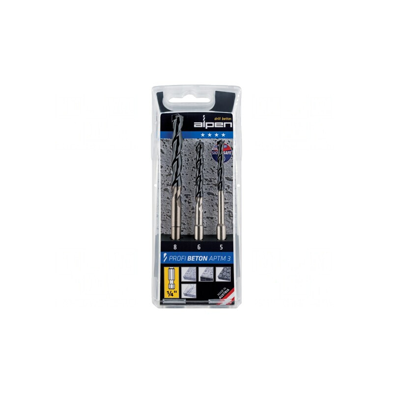 Set Burghie Beton PROFI 5/6/8 mm - 3 Buc. | Electronic-mag.ro | Componente Electronice