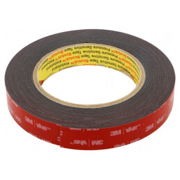 Bandă de Fixare Acrilică Neagră 19mm x 5.5m - 3M 5952 | Electronic-mag.ro | Componente Electronice