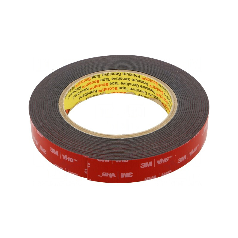 Bandă de Fixare Acrilică Neagră 19mm x 5.5m - 3M 5952 | Electronic-mag.ro | Componente Electronice