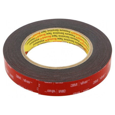 Bandă de Fixare Acrilică Neagră 19mm x 5.5m - 3M 5952 | Electronic-mag.ro | Componente Electronice