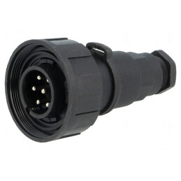 Conector Circular Mufă Tată 7 Pin Filet Interior PX0745/P | Electronic-mag.ro | Componente Electronice