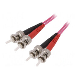 Patch Cord Fibră Optică OM4 ST/UPC 2m LSZH | Electronic-mag.ro | Componente Electronice