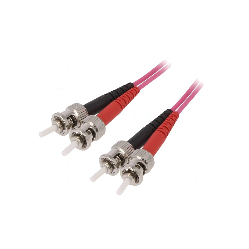 Patch Cord Fibră Optică OM4 ST/UPC 2m LSZH | Electronic-mag.ro | Componente Electronice