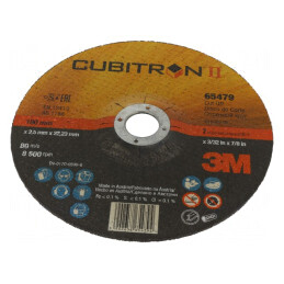 Disc de tăiere | Ø: 180mm | Øorif: 22,23mm | CUBITRON II | 65479 180X2,5X22MM CUBITRON II