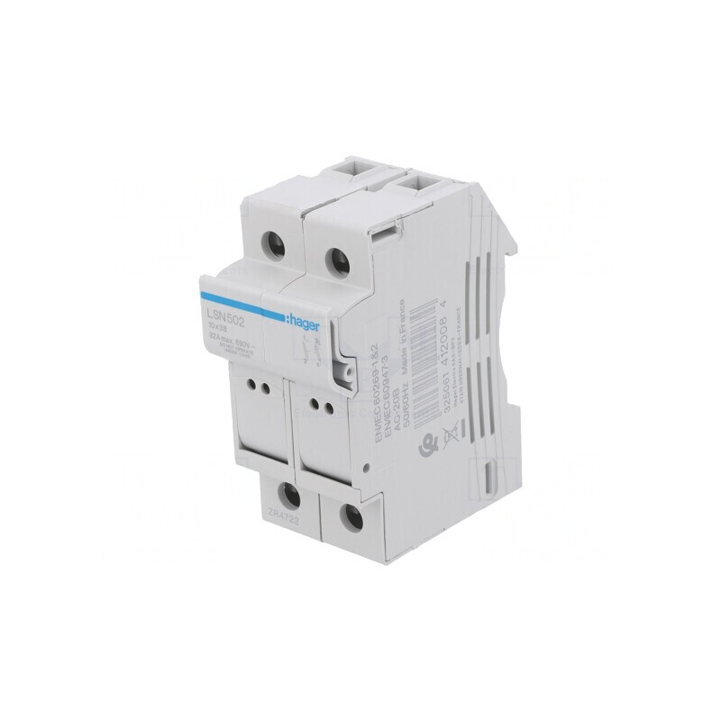 Separator cu Fuzibil 10x38mm 32A 690V 2 Poli pentru Șină DIN | Electronic-mag.ro | Componente Electronice