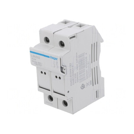 Separator cu Fuzibil 10x38mm 32A 690V 2 Poli pentru Șină DIN | Electronic-mag.ro | Componente Electronice