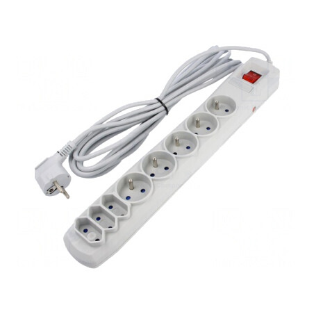 Prelungitor 8 Prize cu Protecție la Supratensiune | Electronic-mag.ro | Componente Electronice