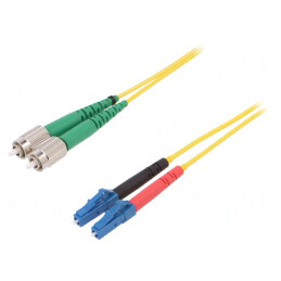 Patch cord fibră optică FC/APC la LC/UPC 1m 9/125um