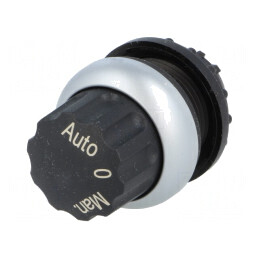 Comutator rotativ 22mm 3 poziții negru | Electronic-mag.ro | Componente Electronice