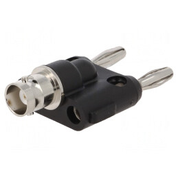 Adaptor Banană 4mm Dual 500VAC cu Soclu BNC | Electronic-mag.ro | Componente Electronice