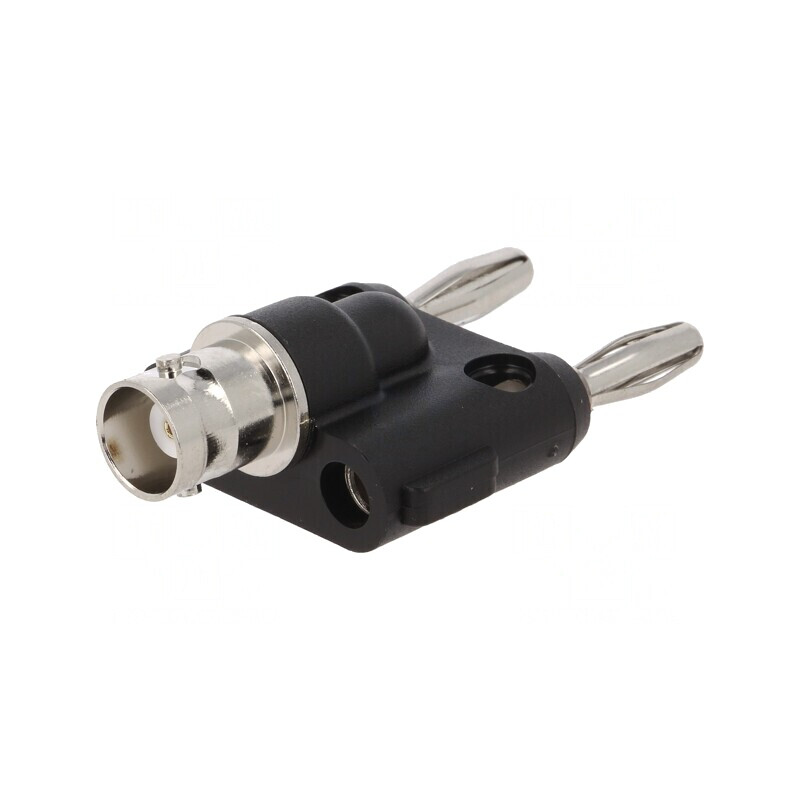 Adaptor Banană 4mm Dual 500VAC cu Soclu BNC | Electronic-mag.ro | Componente Electronice