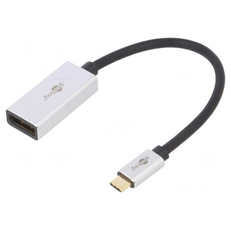 Adaptor DisplayPort 1.4 HDCP 2.2 Aurit 0.15m Negru Argintiu | Electronic-mag.ro | Componente Electronice