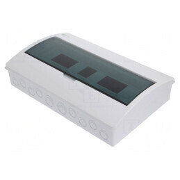 Carcasă aparatură modulară IP40 albă 400V 18 moduli | Electronic-mag.ro | Componente Electronice