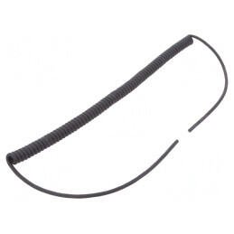Cablu spiralat 2x0,14mm2 PUR negru 0,3-1,2m 300V | Electronic-mag.ro | Componente Electronice