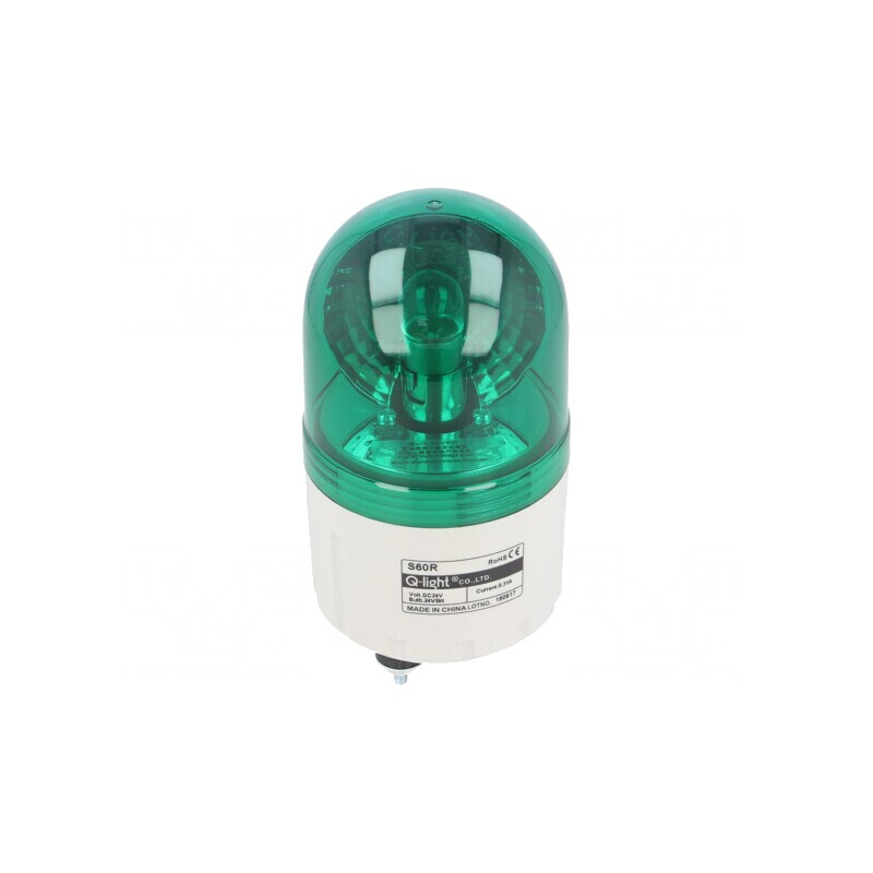 Lumina Rotativă Verde 24VDC IP44 | Electronic-mag.ro | Componente Electronice