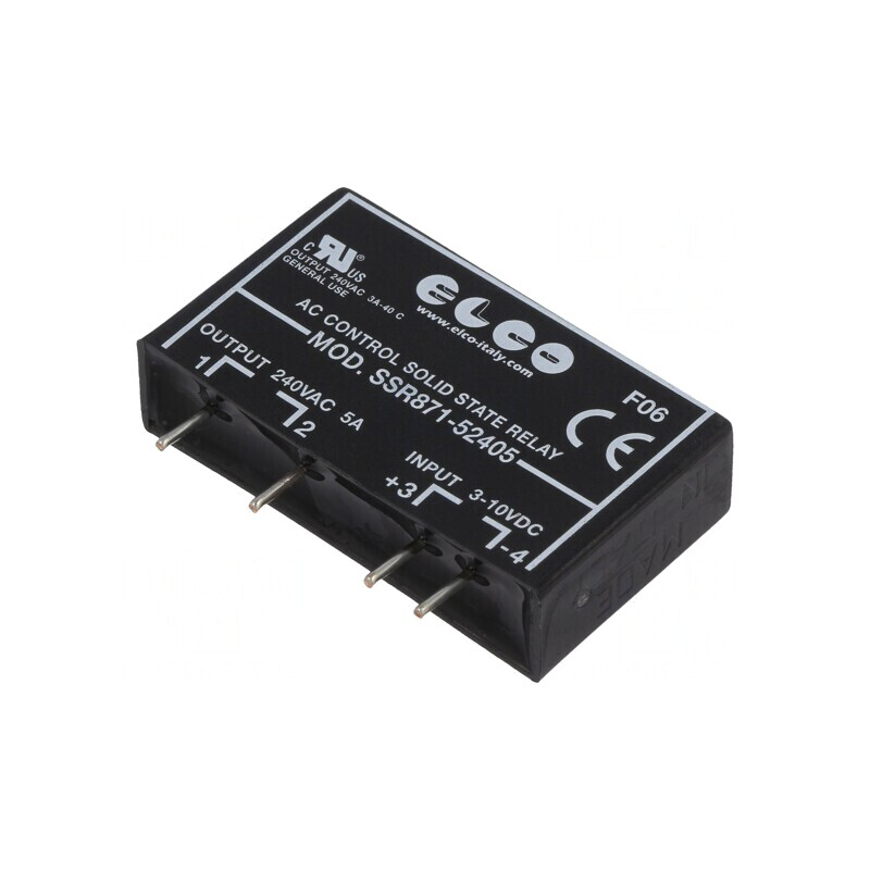 Releu Semiconductor SPST-NO 3-10VDC 5A 12-275VAC | Electronic-mag.ro | Componente Electronice