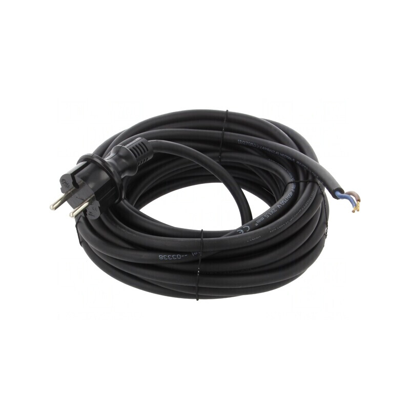 Cablu de Alimentare 10m Negru 2x1,5mm2 16A | Electronic-mag.ro | Componente Electronice
