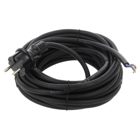 Cablu de Alimentare 10m Negru 2x1,5mm2 16A | Electronic-mag.ro | Componente Electronice