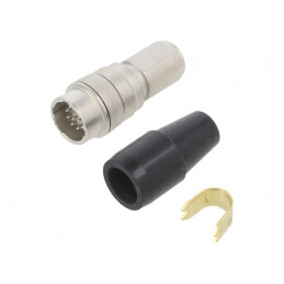 Conector: circular | HR10 | push-pull | mufă | 2A | argintat | lipire | HR10A-10J-12P(73)