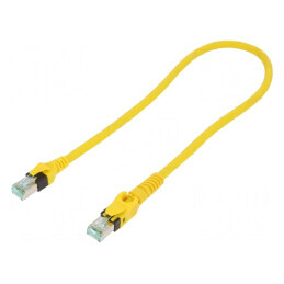 Patch Cord S/FTP Cat6a Cu Galben 0.5m | Electronic-mag.ro | Componente Electronice