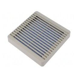 Protecție Plastic 120x120mm cu Șurub și Filtru Bej | Electronic-mag.ro | Componente Electronice