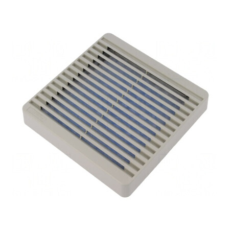 Protecție Plastic 120x120mm cu Șurub și Filtru Bej | Electronic-mag.ro | Componente Electronice